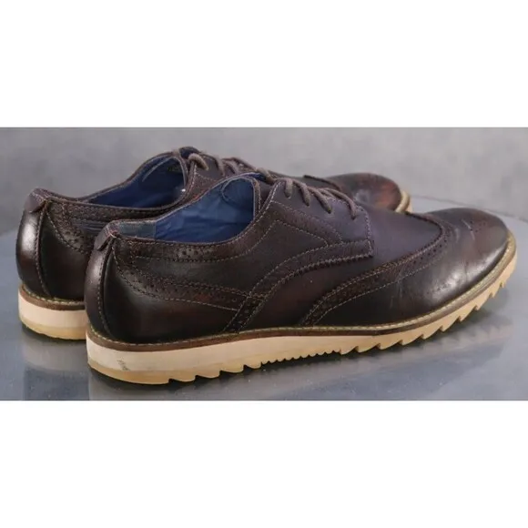 Skechers x Mark Nason Men's Wingtip Dress Shoes Size 10 Leather Chocolate Brown