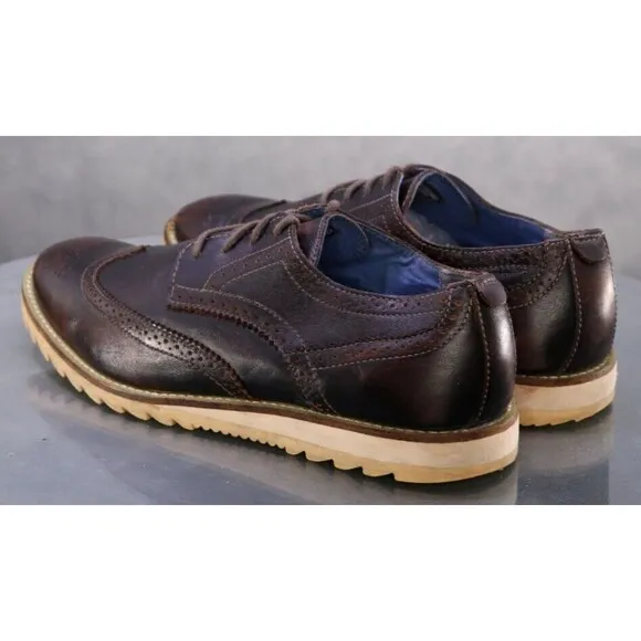 Skechers x Mark Nason Men's Wingtip Dress Shoes Size 10 Leather Chocolate Brown