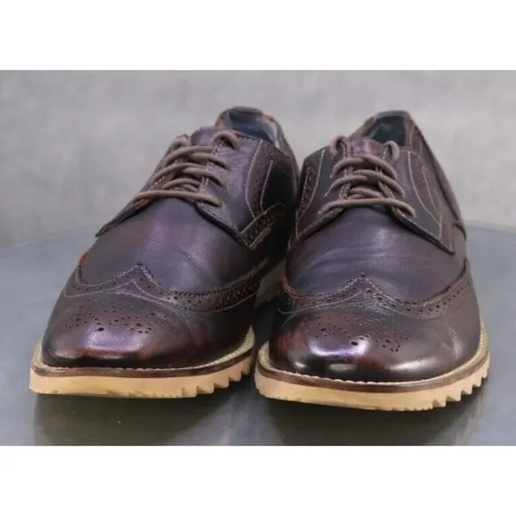 Skechers x Mark Nason Men's Wingtip Dress Shoes Size 10 Leather Chocolate Brown