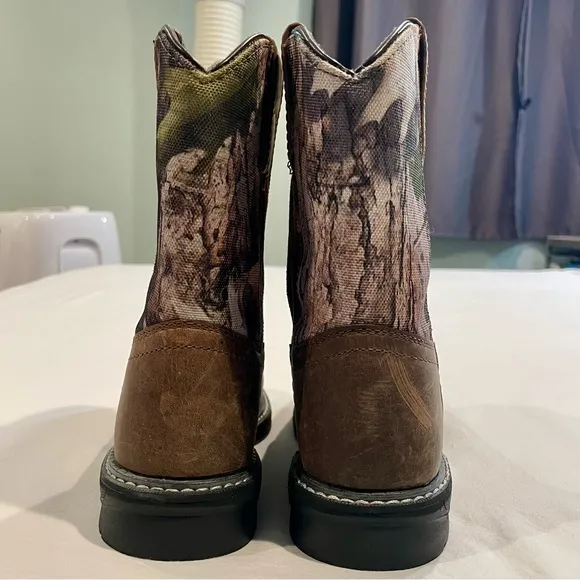Smoky Mountain Cowboys Boots Boys 2.5 Girls Buffalo Western Leather Camo Spring