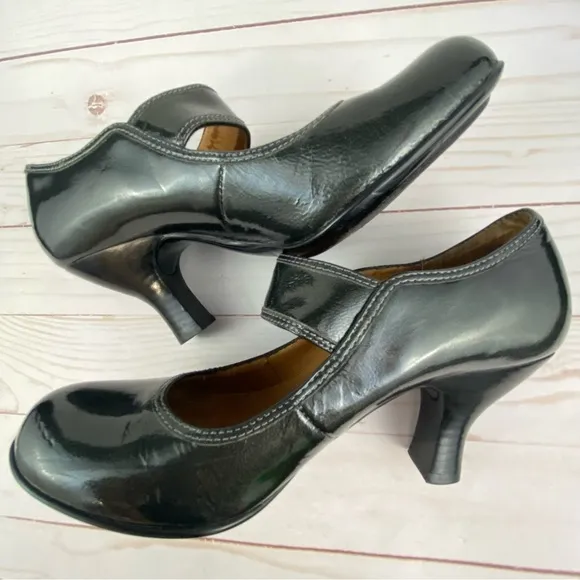 Sofft Women's Mary Jane Pumps Shoes Size 5.5 M Black Leather Söfft