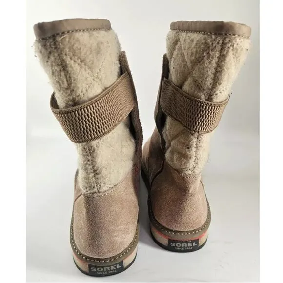 SOREL Girls Size 6Y Women's 7.5 NEWBIE Oxford Tan Winter Boots