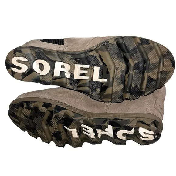 Sorel Joan of Arctic Suede Wedge II Chelsea Waterproof Boots Booties Size 7.5