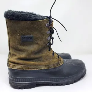 Sorel Kaufman winter boot in green suede uppers Size 11 Height is 11&quot; Tall