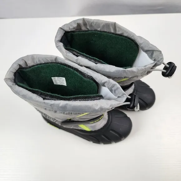 Sorel Kids Chrome Grey and Black Flurry Children Winter Boots Size 13