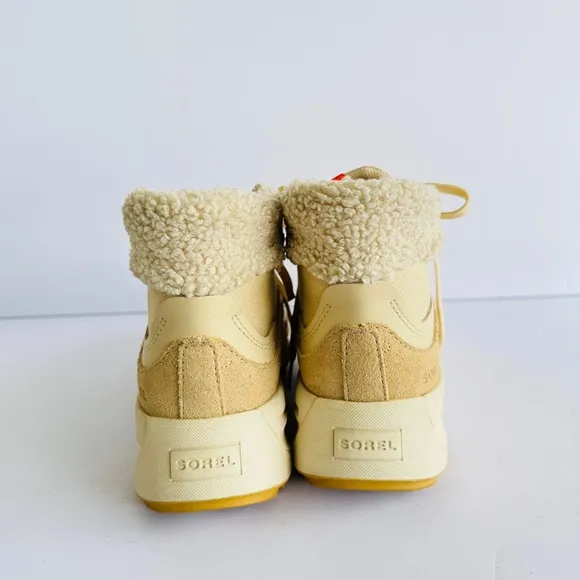 Sorel Ona Womens Cozy Booties Ankle Sneaker Boots Shearling Size 7 Beige Outdoor