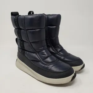 Sorel Out N About Puffy Mid Waterproof Winter Boots Navy size 7