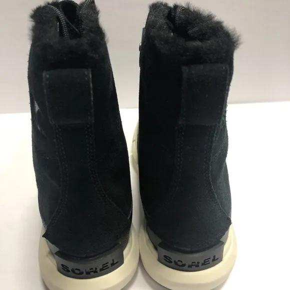 Sorel Women’s Explorer II Joan, Black Waterproof Winter Boots, US Size 8M