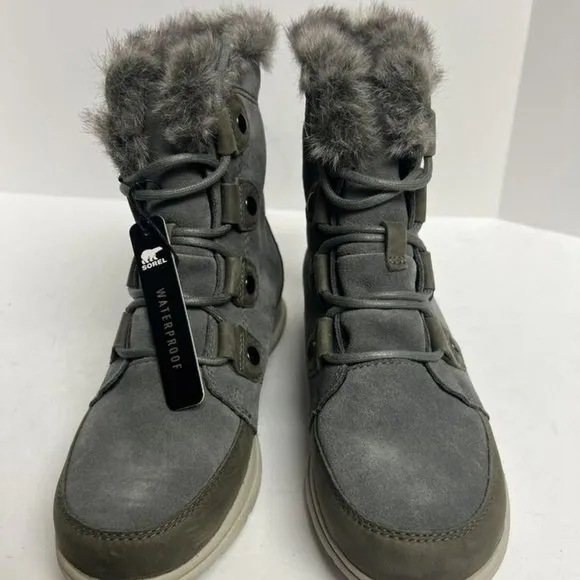 Sorel Women's Explorer Joan Waterproof Winter Boots Gray, Size 6 M