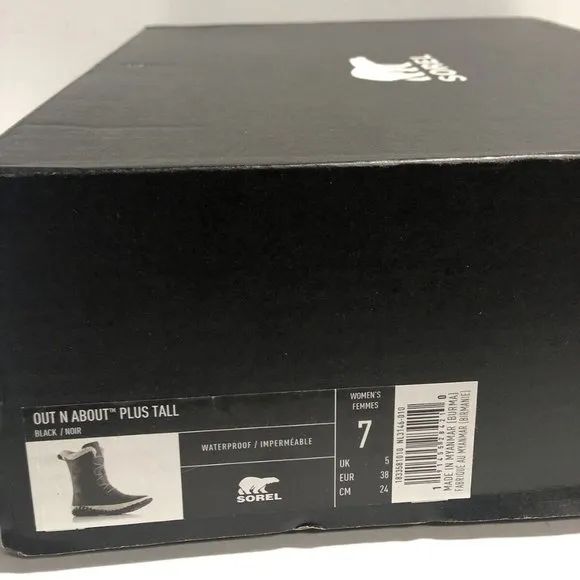 Sorel Women’s Out N About Plus Tall Winter Boots Black, Size 7M