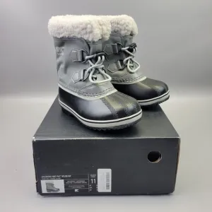 Sorel Yoot Pac‎ Nylon Gray Children Unisex Size 11 Waterproof Snow Winter Boots