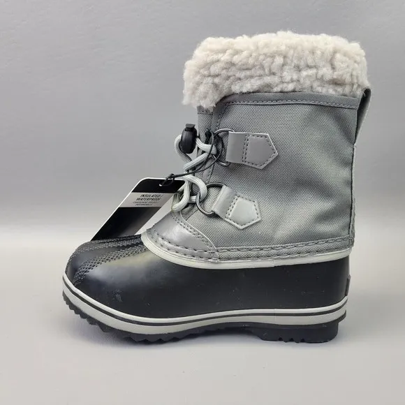 Sorel Yoot Pac‎ Nylon Gray Children Unisex Size 11 Waterproof Snow Winter Boots