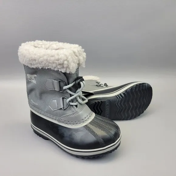Sorel Yoot Pac‎ Nylon Gray Children Unisex Size 11 Waterproof Snow Winter Boots