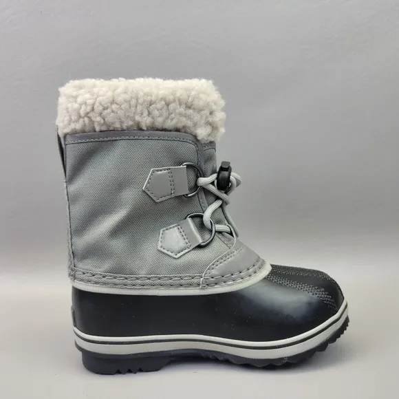 Sorel Yoot Pac‎ Nylon Gray Children Unisex Size 11 Waterproof Snow Winter Boots