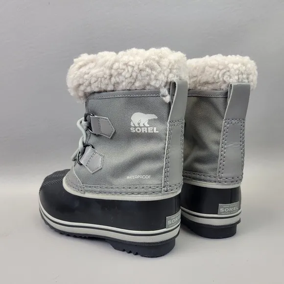 Sorel Yoot Pac‎ Nylon Gray Children Unisex Size 11 Waterproof Snow Winter Boots