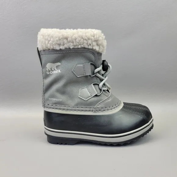 Sorel Yoot Pac‎ Nylon Gray Children Unisex Size 11 Waterproof Snow Winter Boots