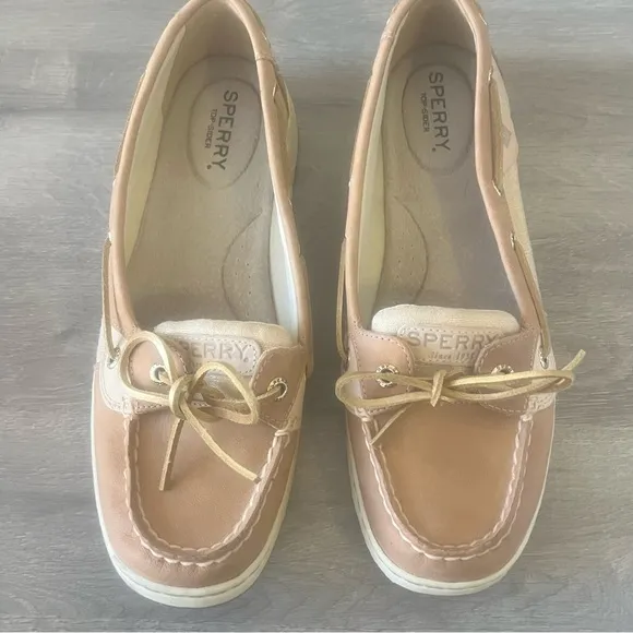 Sperry Angelfish Metallic Boat Shoe Size 8.5