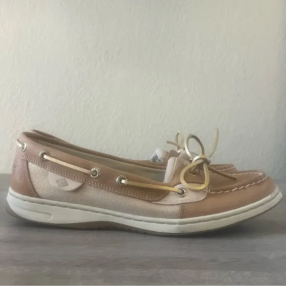 Sperry Angelfish Metallic Boat Shoe Size 8.5