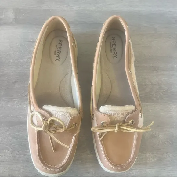 Sperry Angelfish Metallic Boat Shoe Size 8.5