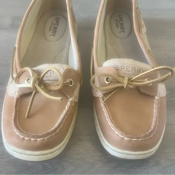 Sperry Angelfish Metallic Boat Shoe Size 8.5