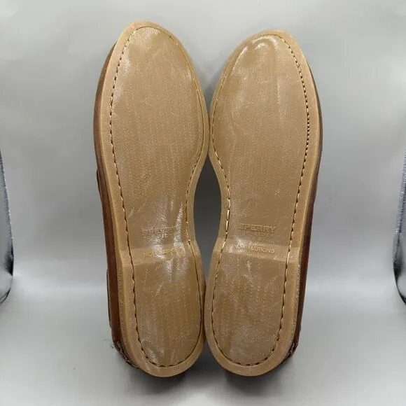 Sperry Authentic Original 2-Eye Orleans Leather Boat Shoes Tan Brown Men’s 15 M