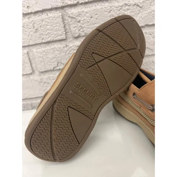 Sperry Lanyard Tan Boys Boat Shoes Size 4.5M