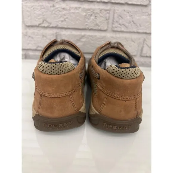 Sperry Lanyard Tan Boys Boat Shoes Size 4.5M