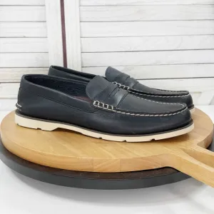 Sperry Leeward Penny Loafer Leather Boat Shoes Navy Blue Men’s 11