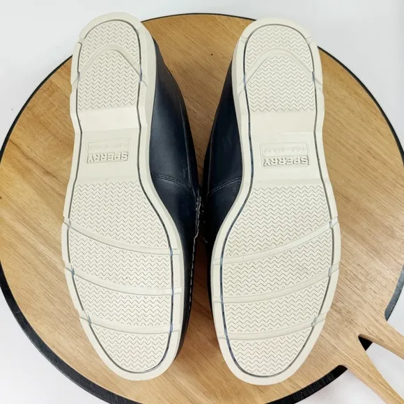 Sperry Leeward Penny Loafer Leather Boat Shoes Navy Blue Men’s 11