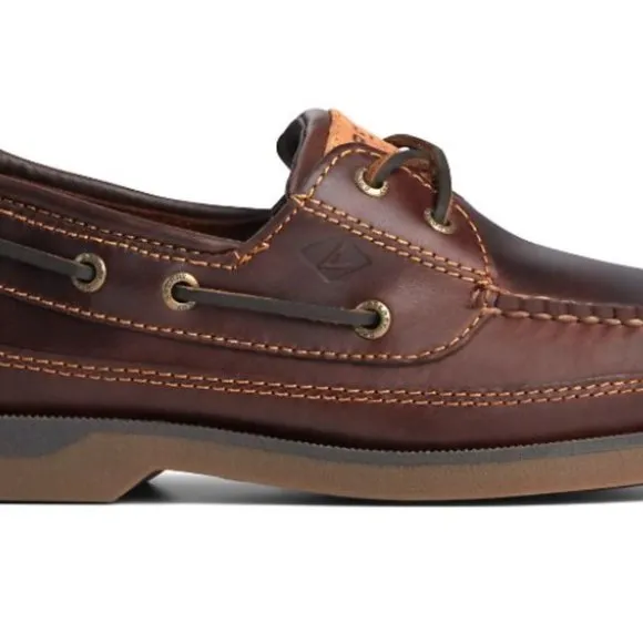 Sperry Men size 9M Mako Canoe Moc Boat Shoe in &quot;Amaretto&quot;--Excellent!