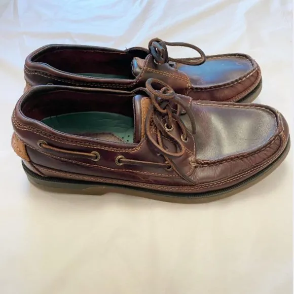 Sperry Men size 9M Mako Canoe Moc Boat Shoe in &quot;Amaretto&quot;--Excellent!