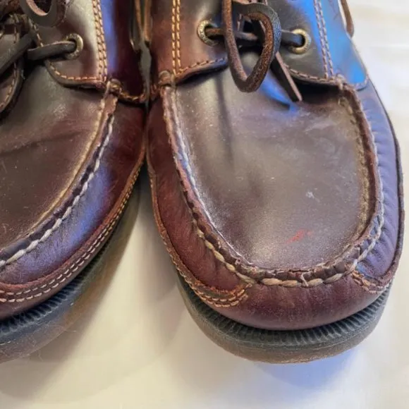 Sperry Men size 9M Mako Canoe Moc Boat Shoe in &quot;Amaretto&quot;--Excellent!