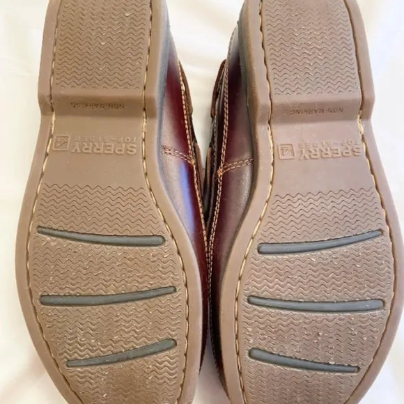 Sperry Men size 9M Mako Canoe Moc Boat Shoe in &quot;Amaretto&quot;--Excellent!