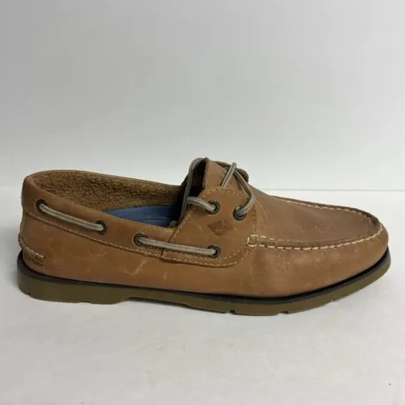 Sperry Men’s Leeward 2-Eye Boat Shoes Brown, Size 9 M