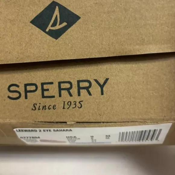 Sperry Men’s Leeward 2-Eye Boat Shoes Brown, Size 9 M