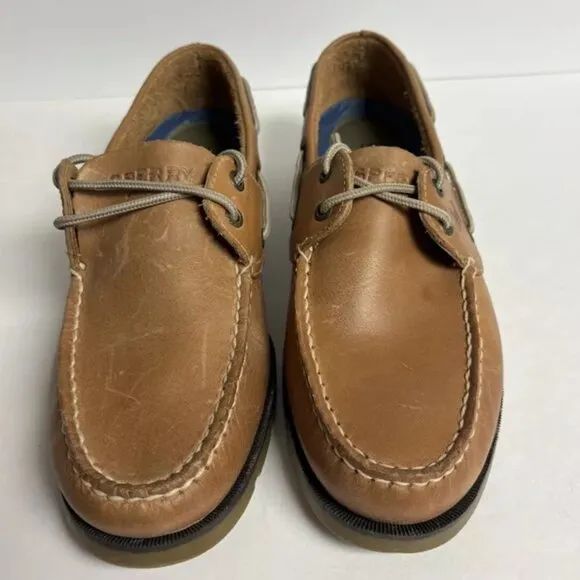Sperry Men’s Leeward 2-Eye Boat Shoes Brown, Size 9 M