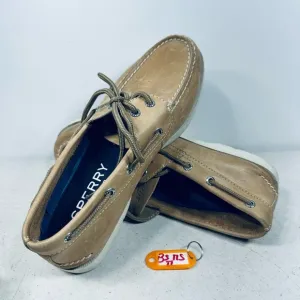 Sperry Men's Top-Sider Leeward 2 Eye Boat Shoes, Oatmeal, Size 7.5 M US