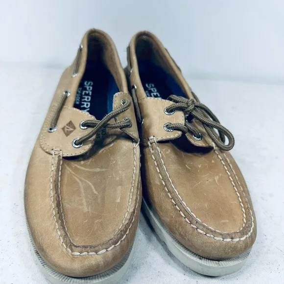 Sperry Men's Top-Sider Leeward 2 Eye Boat Shoes, Oatmeal, Size 7.5 M US