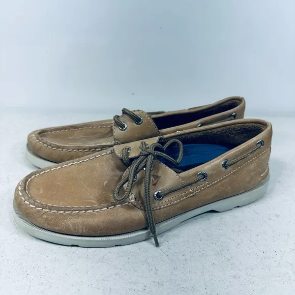 Sperry Men's Top-Sider Leeward 2 Eye Boat Shoes, Oatmeal, Size 7.5 M US