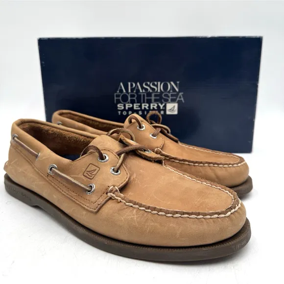 Sperry SAHARA Men's NEW Boat Shoe Brown US Size 9 Small (0197640)
