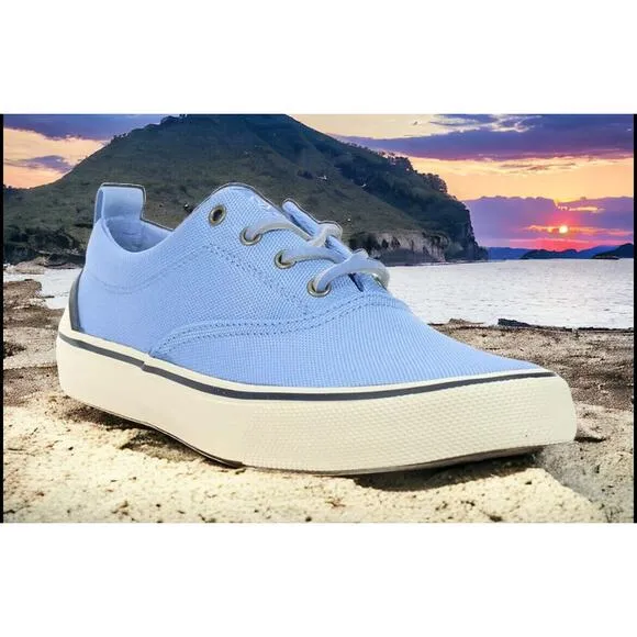 Sperry Striper II Seacycled Beach Blue Summer Deck Boat Shoes Mens 11 Fast Ship
