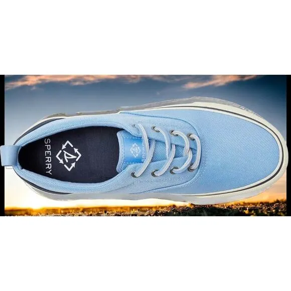 Sperry Striper II Seacycled Beach Blue Summer Deck Boat Shoes Mens 11 Fast Ship