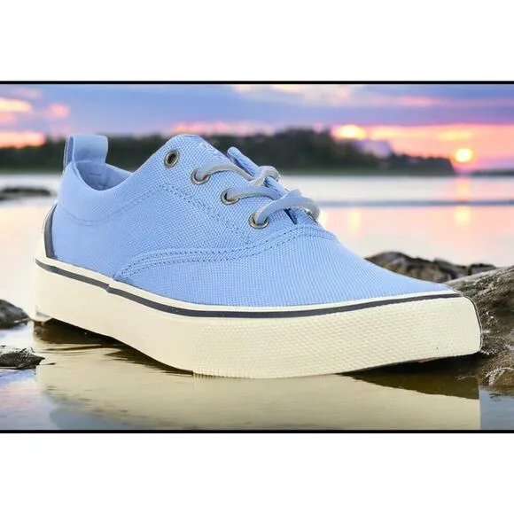 Sperry Striper II Seacycled Beach Blue Summer Deck Boat Shoes Mens 11 Fast Ship