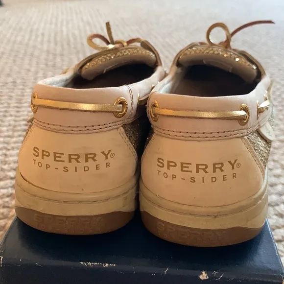 Sperry Top-Sider Angelfish Linen/Gold Glitter Boat Shoes