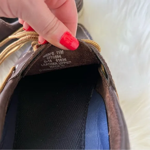 Sperry Top Sider Brown Leather Lace Tie Boat Shoes
