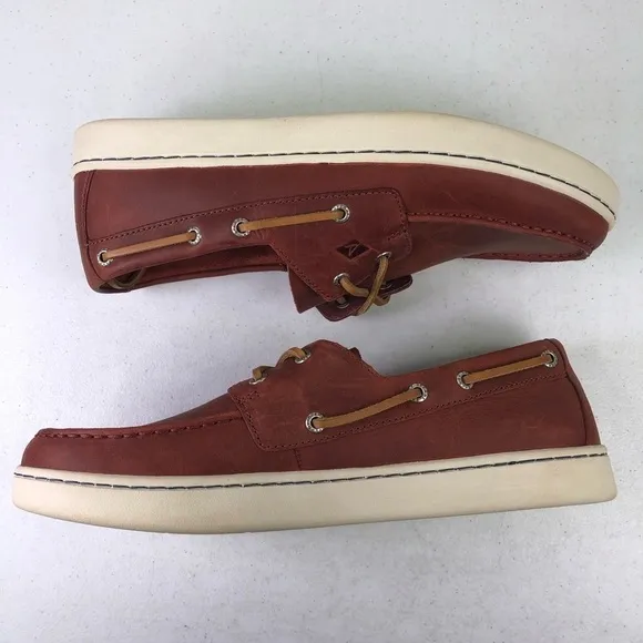 Sperry Top Sider Burgundy Cup 2 eye Boat Shoes Size 11.5
