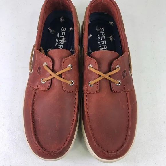 Sperry Top Sider Burgundy Cup 2 eye Boat Shoes Size 11.5
