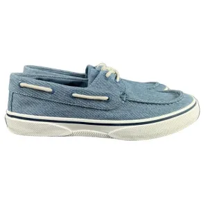 Sperry Top-Sider Halyard 2-Eye Twill Blue Boat Shoes STS25075 Men's Size 8 - 9 M