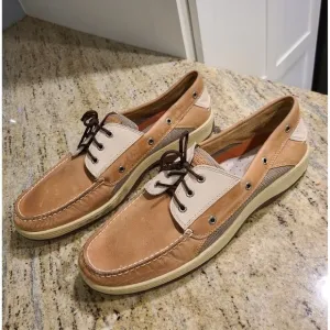 Sperry  Top Sider Men's Billfish 3-Eye Boat Shoe Tan/Beige Size 15M