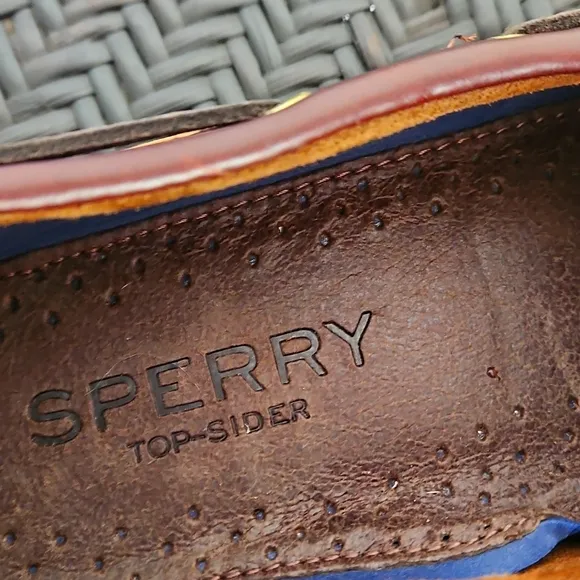 Sperry Top-sider Mens Brown Leather Lace Up Boat Shoes Sz 11 M